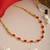 Gold plated kundan ruby red oval stones choker necklace
