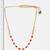 Gold plated kundan ruby red oval stones choker necklace