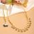 Gold plated kundan grey beaded choker necklace