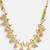 Gold plated kundan grey beaded choker necklace