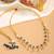Gold plated kundan blue stones choker necklace
