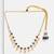 Gold plated kundan blue stones choker necklace
