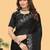 Black black sequinned  georgette sungudi saree