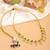 Gold plated kundan green stones choker necklace