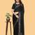 Black black sequinned  georgette sungudi saree