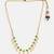 Gold plated kundan green stones choker necklace