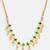 Gold plated kundan green stones choker necklace