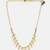 Gold plated kundan mint green stones choker necklace