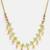 Gold plated kundan mint green stones choker necklace