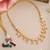 Gold plated kundan pink stones choker necklace
