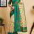 Multicolor teal printed chanderi cotton ready to wear saree