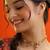 Gold plated kundan green and white stone choker necklace