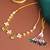 Gold plated kundan green and white stone choker necklace
