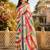 Multicolor printed chanderi cotton ready to wear saree