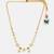 Gold plated kundan green and white stone choker necklace