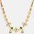 Gold plated kundan green and white stone choker necklace