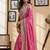 Pink pink printed chanderi cotton ready to wear saree