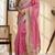 Pink pink printed chanderi cotton ready to wear saree