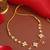 Gold plated kundan pink stone choker necklace