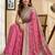 Pink pink printed chanderi cotton ready to wear saree