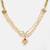 Gold plated kundan pink stone beaded multi layered choker necklace