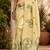 Cream cream printed chanderi cotton ready to wear saree