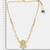 Gold plated kundan green beaded choker necklace