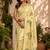 Cream cream printed chanderi cotton ready to wear saree