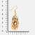 Gold plated kundan blue drop earrings