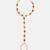 Gold plated kundan brown stones haathphool