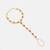 Gold plated kundan brown stones haathphool