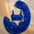 Blue women embroidered saree with blouse piece