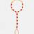 Gold plated kundan ruby red stones haathphool