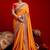 Orange embroidered sarees blouse piece
