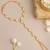 Gold plated kundan white stone haathphool