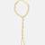 Gold plated kundan white stone haathphool