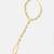Gold plated kundan white stone haathphool