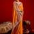 Orange embroidered sarees blouse piece