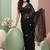 Black embroidered sarees with blouse piece