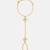 Gold plated kundan white stone haathphool