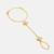 Gold plated kundan white stone haathphool