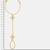 Gold plated kundan white stone haathphool