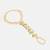 Gold plated kundan white and green haathphool