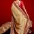 Beige sarees embroidered saree with unstitched blouse piece