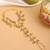 Gold plated kundan green haathphool