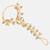 Gold plated kundan green haathphool