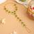 Gold plated kundan green haathphool