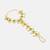 Gold plated kundan green haathphool