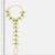 Gold plated kundan green haathphool