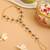 Gold plated kundan blue haathphool